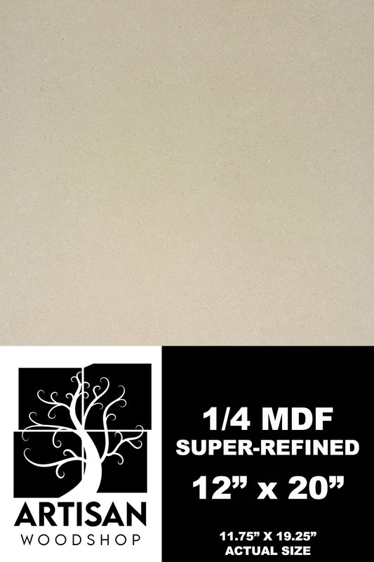 1/4 (6mm) Super-Refined MDF - 12" x 20"