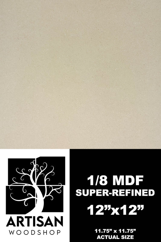 1/8 (3mm) Super-Refined MDF - 12" x 12"